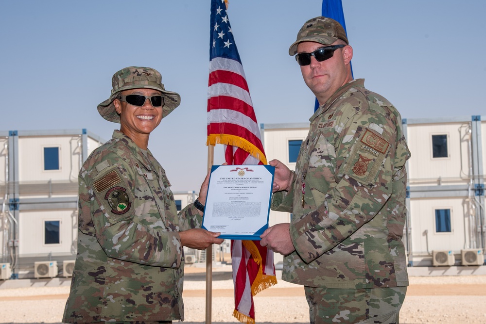 378th ECES holds change of command ceremony