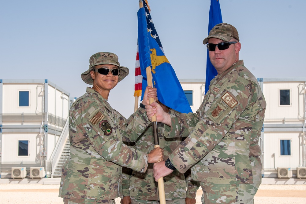 378th ECES holds change of command ceremony