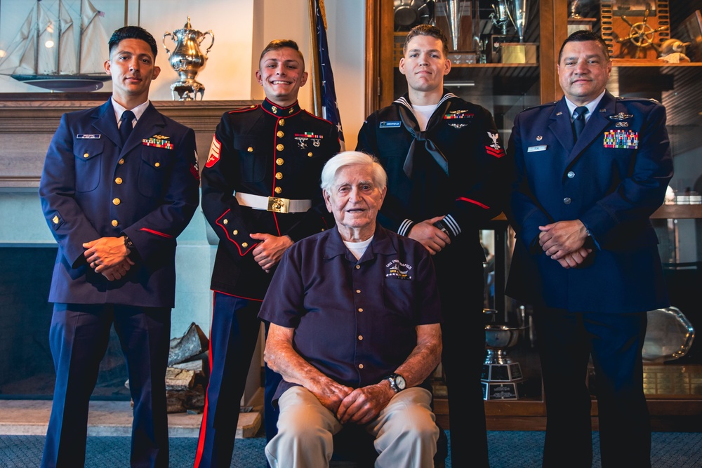 Service Members and Distinguished Guests at San Francisco Fleet Week Parade of Ships 2023