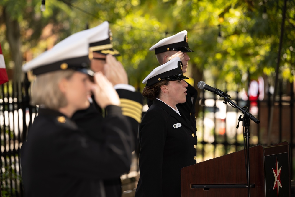 Ensign Adele Demi receives commission as limited duty officer