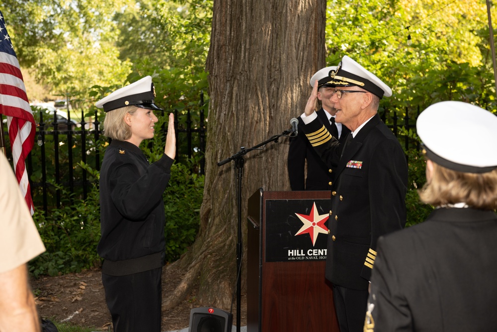 Ensign Adele Demi receives commission as limited duty officer