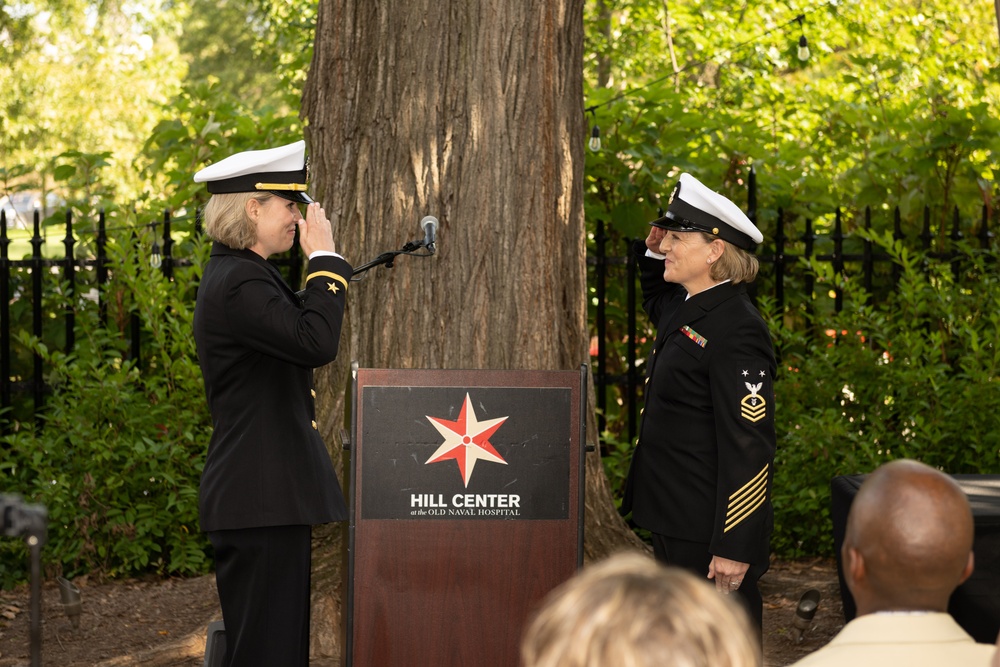 Ensign Adele Demi receives commission as limited duty officer