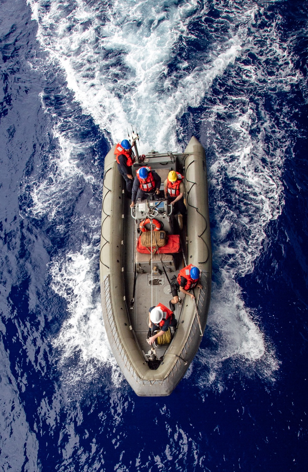 USS Ronald Reagan (CVN 76) Sailors conduct small boat operations