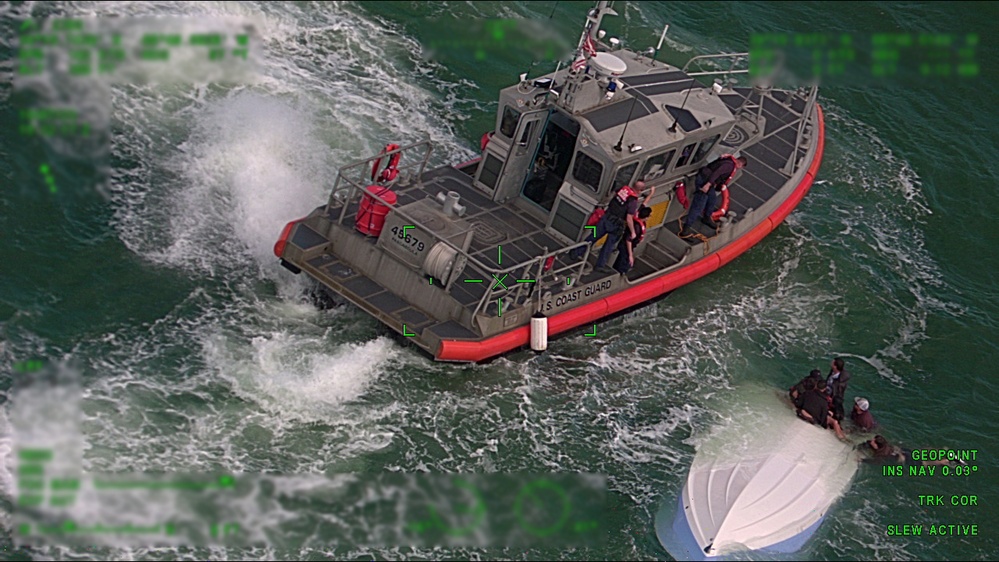 Coast Guard rescues 8 people after boat overturns off Horn Island, Ms.