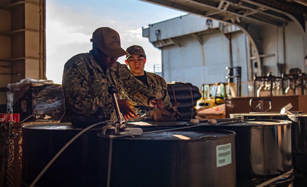 Sailors Fasten Barrels