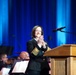 Vice Chief of Naval Operations Adm. Lisa Franchetti delivers remarks at the opening of the Navy Birthday Concert at DAR Constitution Hall in Washington