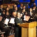 Vice Chief of Naval Operations Adm. Lisa Franchetti delivers remarks at the opening of the Navy Birthday Concert at DAR Constitution Hall in Washington