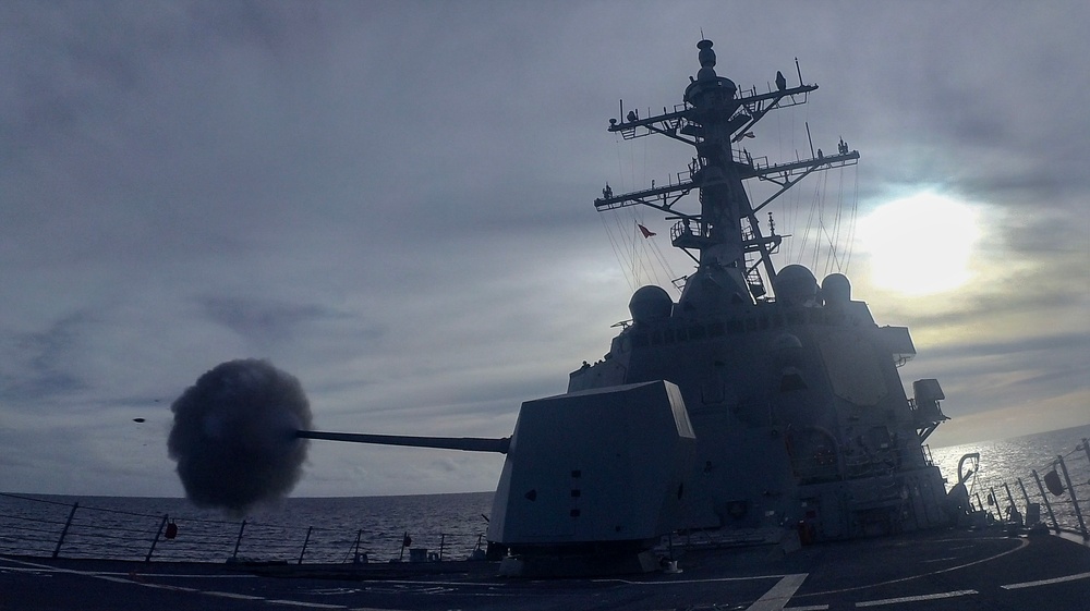 USS Dewey (DDG 105) Conducts Live-Fire Exercise While Operating in the Philippine Sea