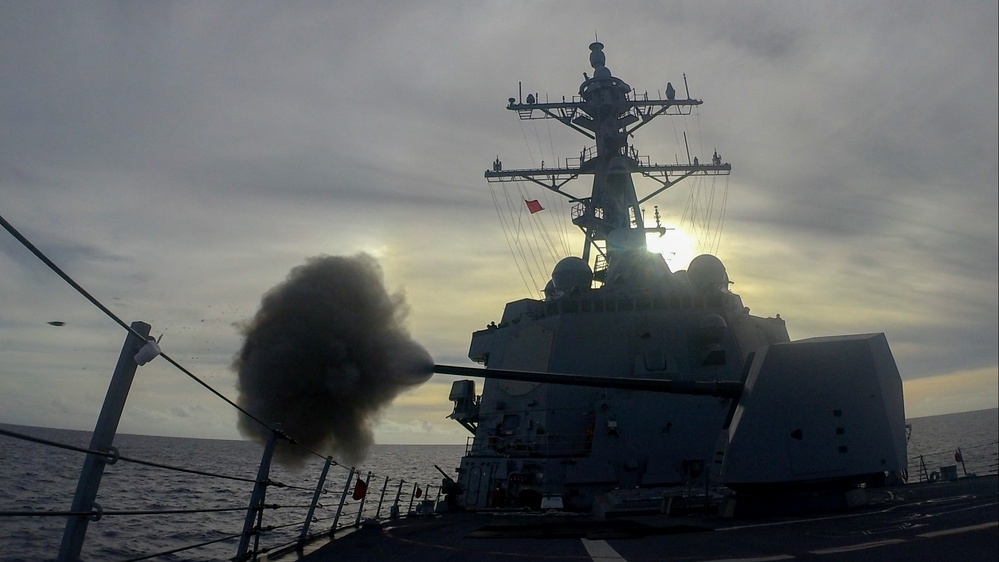 USS Dewey (DDG 105) Conducts Live-Fire Exercise While Operating in the Philippine Sea