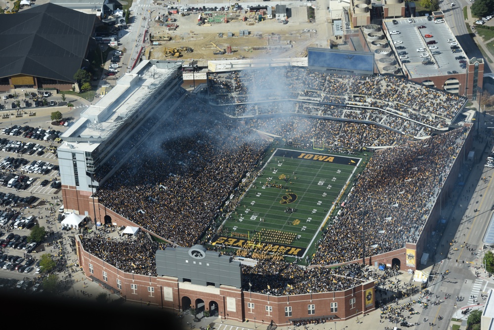 185th ARW aircrew perform flyover of Iowa vs. Perdue game