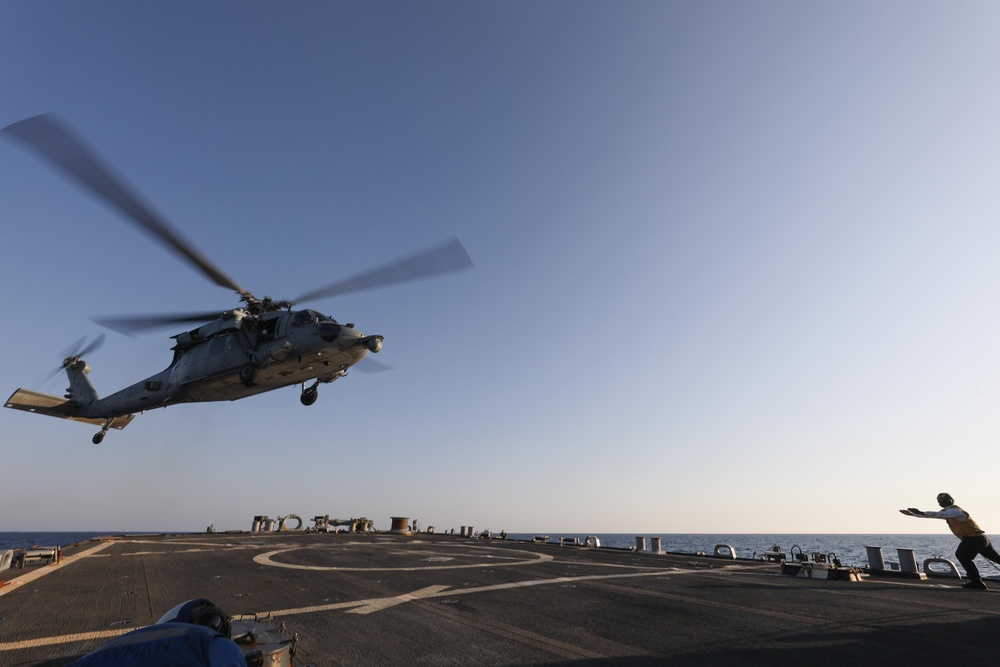 Flight Operations Onboard USS Ramage