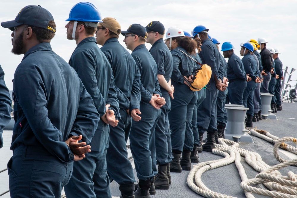 USS Ralph Johnson visits Jeju.