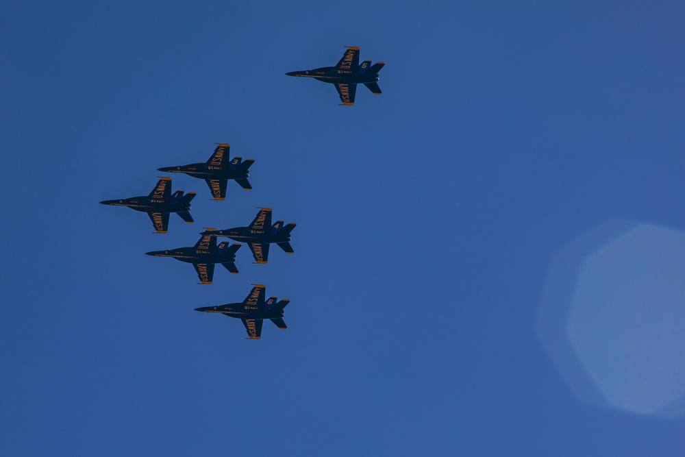 Blue Angels fly in formation