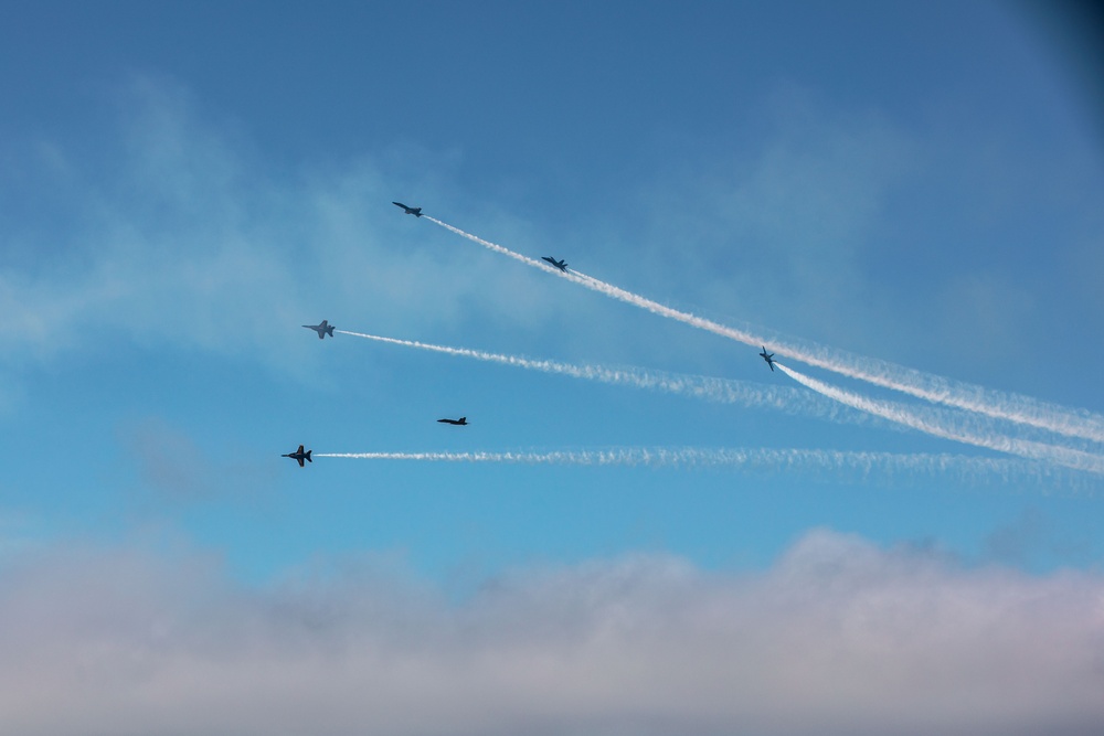 Blue Angels fly over San Francisco