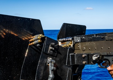 USS Robert Smalls (CG 62) Conducts Crew-Served Weapons shoot