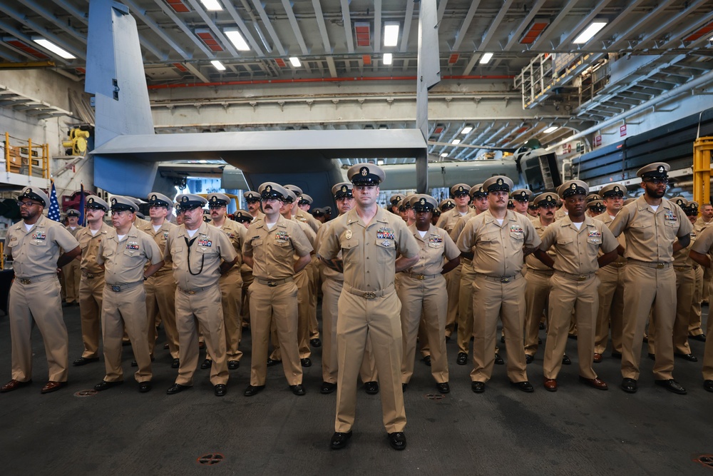 USS Bataan Chief Pinning Ceremony