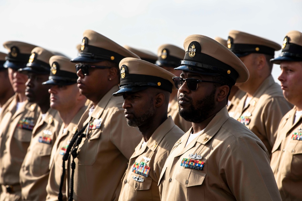 USS Normandy Holds FY24 Chief Pinning Ceremony