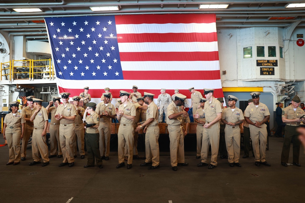 USS Bataan Chief Pinning Ceremony