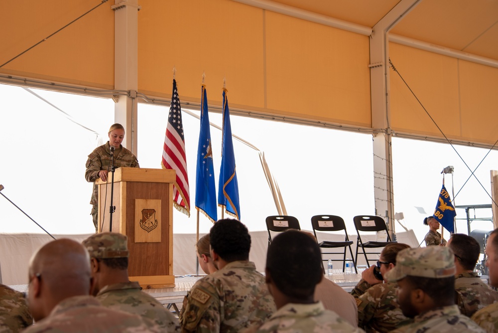 378th EABG holds change of command ceremony