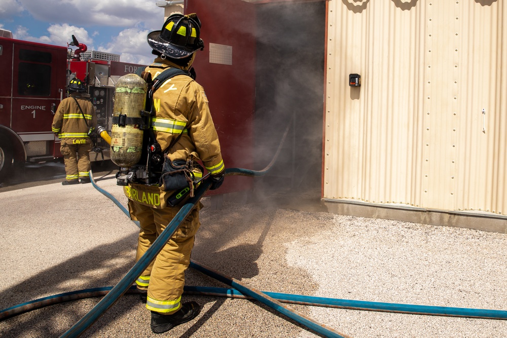 Fort Cavazos Firefighters Execute Live Burn Drill