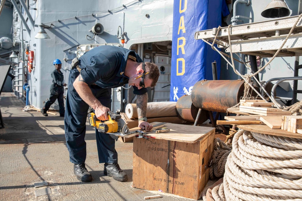 USS Normandy Conducts a Replenishment-at-Sea