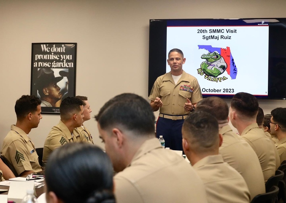 Sergeant Major of the Marine Corps visits Recruiting Station Tampa