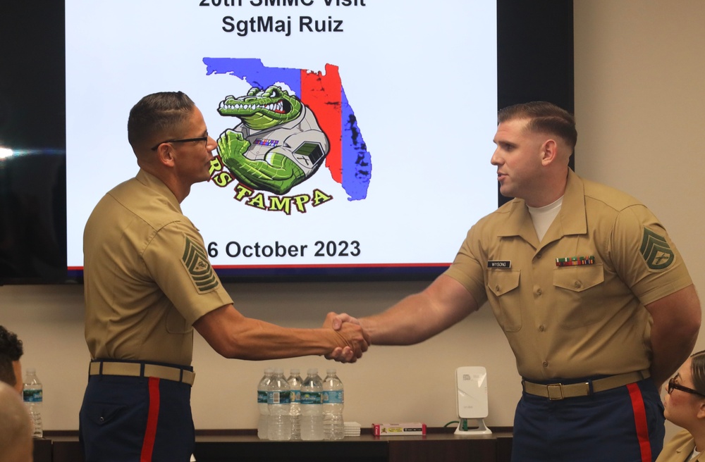 Sergeant Major of the Marine Corps visits Recruiting Station Tampa