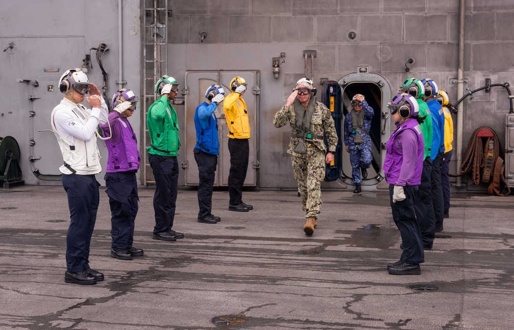 USS Ronald Reagan (CVN 76) hosts tri-lateral summit with U.S. 7th Fleet, JMSDF, and ROK-N