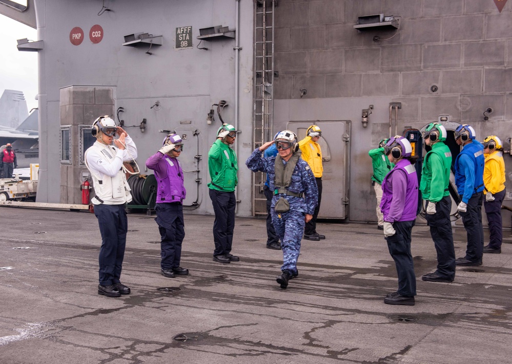 USS Ronald Reagan (CVN 76) hosts tri-lateral summit with U.S. 7th Fleet, JMSDF, and ROK-N