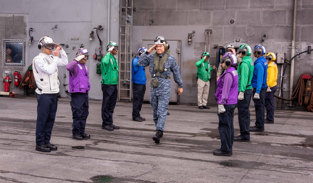 USS Ronald Reagan (CVN 76) hosts tri-lateral summit with U.S. 7th Fleet, JMSDF, and ROK-N