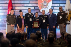 Members of the U.S. Army Reserve culinary team recieve the first place CSM (R) Troy Welch ACTION Award [Image 2 of 9]