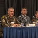 Cmd. Sgt. Maj. Andrew Lombardo speaks during a forum at the AUSA conference