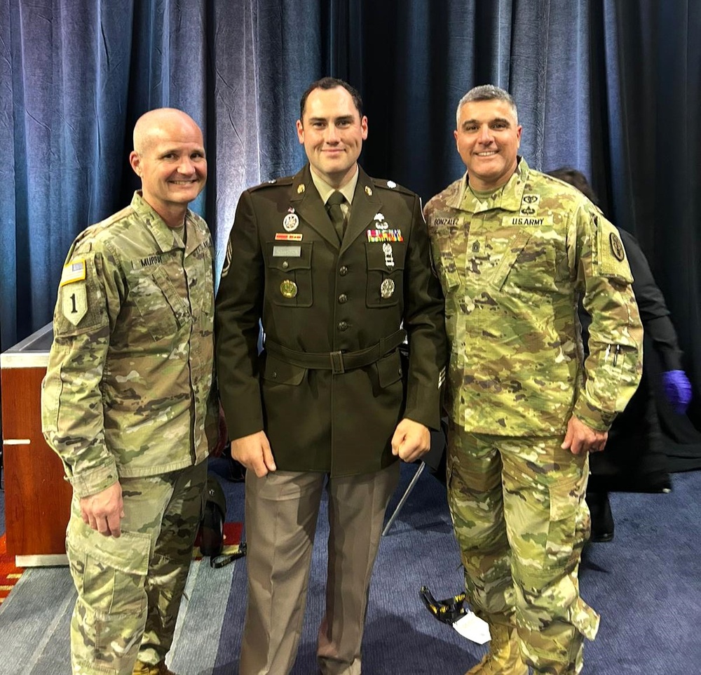Sgt. 1st Class Kaleb Richardson wins SMA Michael A. Grinston Leadership Award