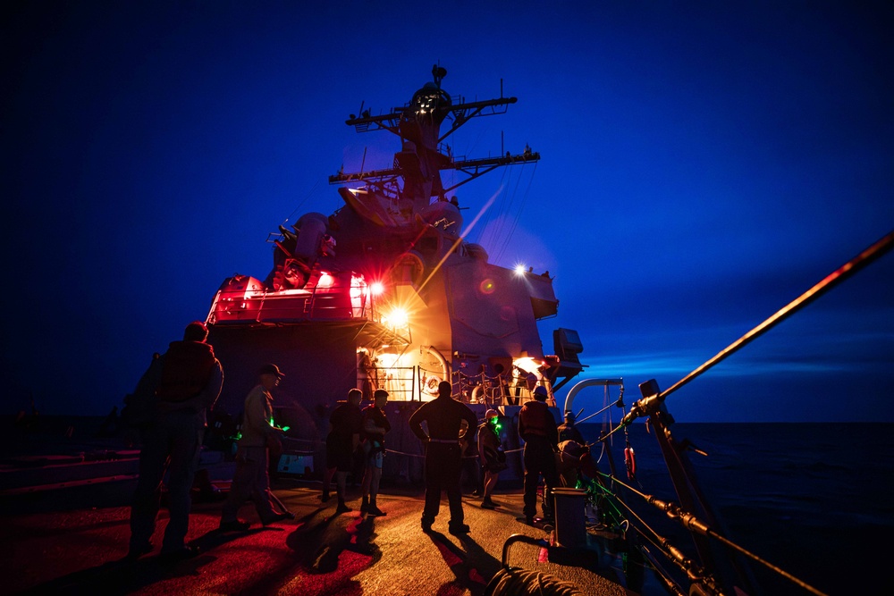 USS Carney (DDG 64) Conducts Man Overboard/ Search and Rescue Drill