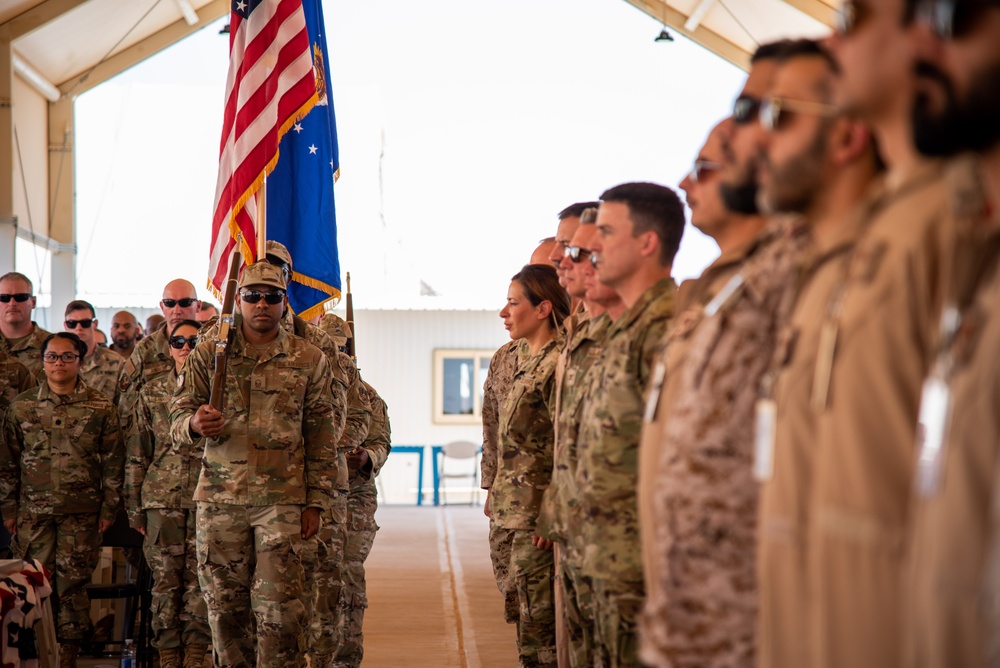 Changing of the guard: 378th AEW holds change of command ceremony