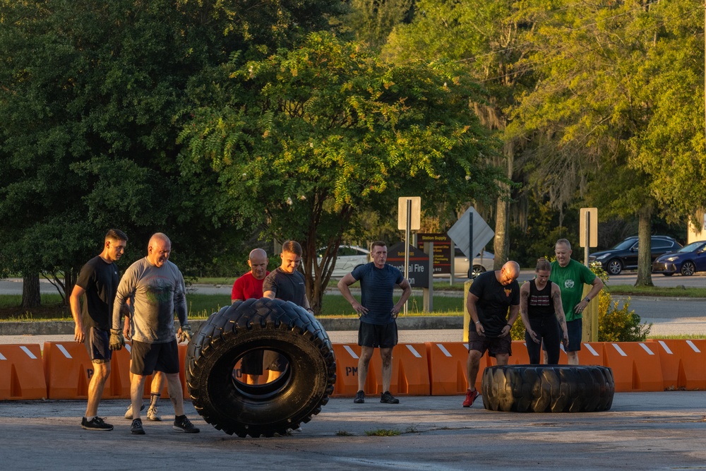 MCAS Beaufort Marines conduct memorial PT