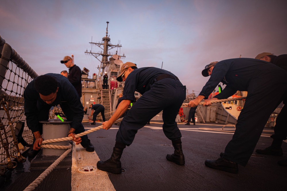 USS Carney (DDG 64) Makes a Brief Stop for Fuel in Azores, Portugal