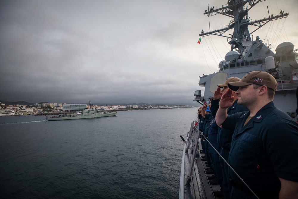 USS Carney (DDG 64) Makes a Brief Stop for Fuel in Azores, Portugal