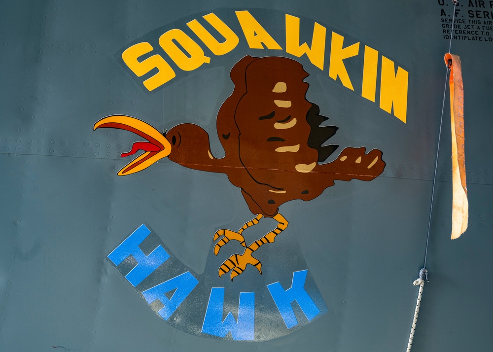 RAFM honors Black Week: KC-135 &quot;Squawkin' Hawk&quot; nose art