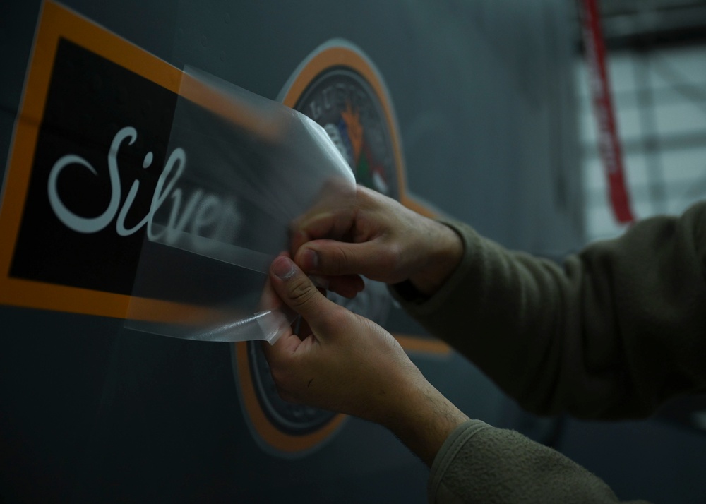 RAFM honors Black Week: KC-135 ‘Silver Dollar’ nose art
