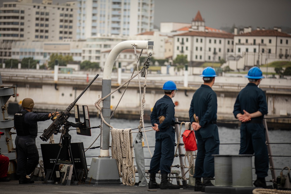 USS Carney (DDG 64) Makes a Brief Stop for Fuel in Azores, Portugal