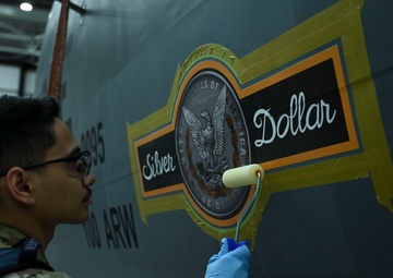 RAFM honors Black Week: KC-135 ‘Silver Dollar’ nose art