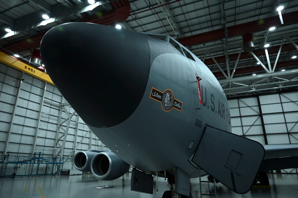 RAFM honors Black Week: KC-135 ‘Silver Dollar’ nose art