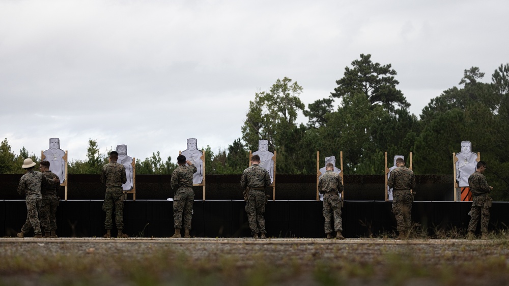 Marines with the 24th MEU Conduct Pistol Qualification