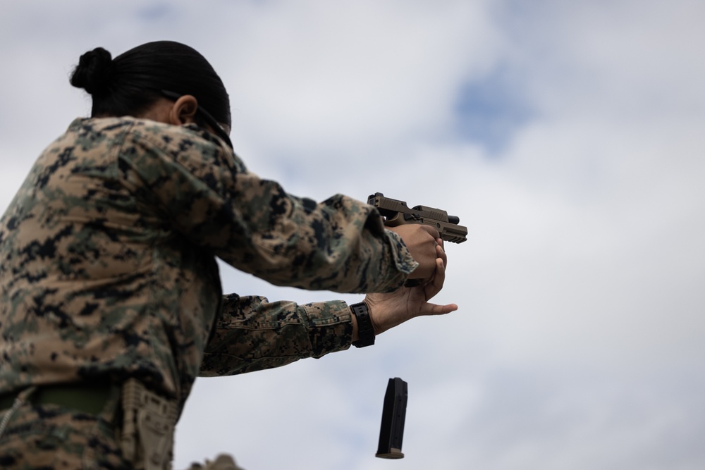 Marines with the 24th MEU Conduct Pistol Qualification