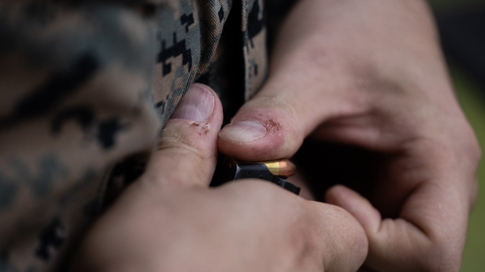 Marines with the 24th MEU Conduct Pistol Qualification