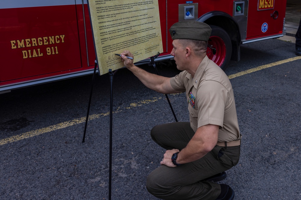 Fire Prevention Week Proclamation Signing