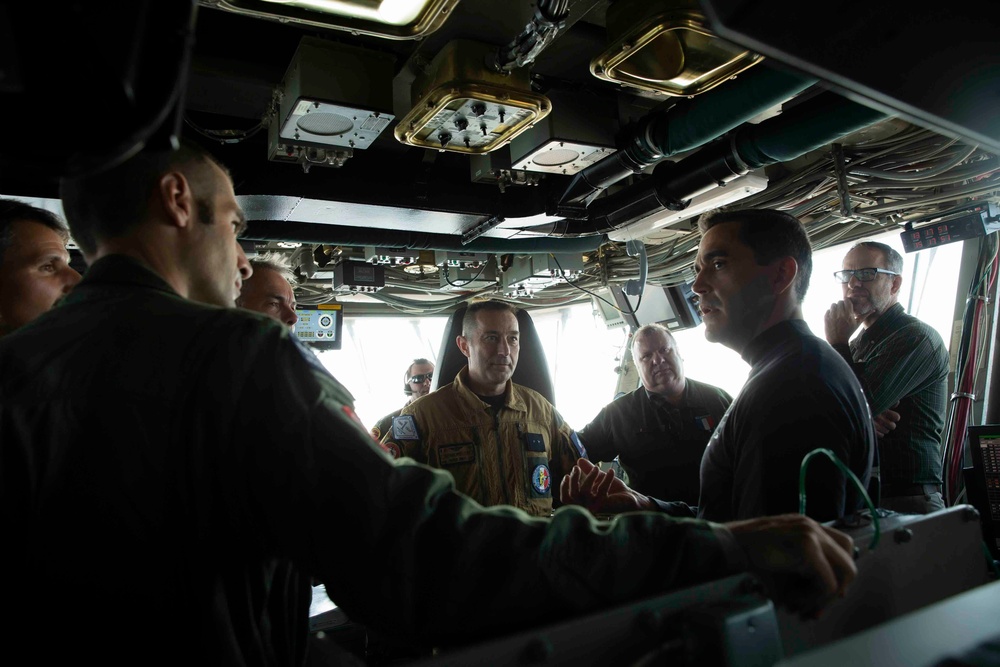 French DVs Visit USS Gerald R. Ford (CVN 78)