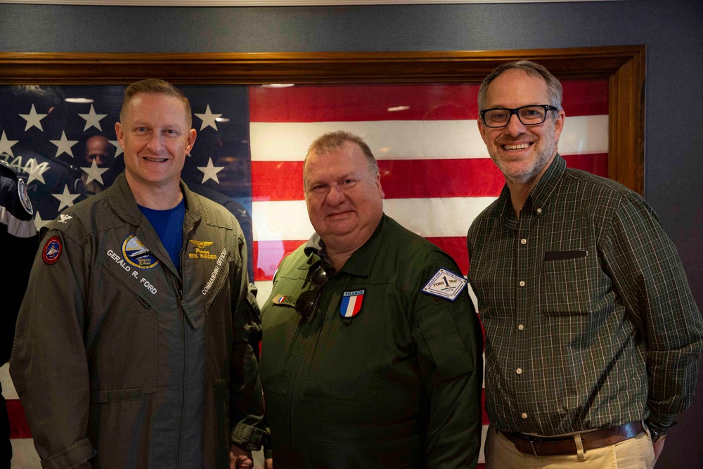 French DVs Visit USS Gerald R. Ford (CVN 78)