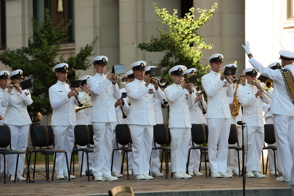 US Navy Ceremonial Band Performs at Wreath Laying Ceremony